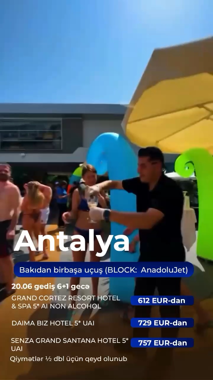 *Antalya: ilk gündən vurulduğun istirahət.*☀️ 🇹🇷
