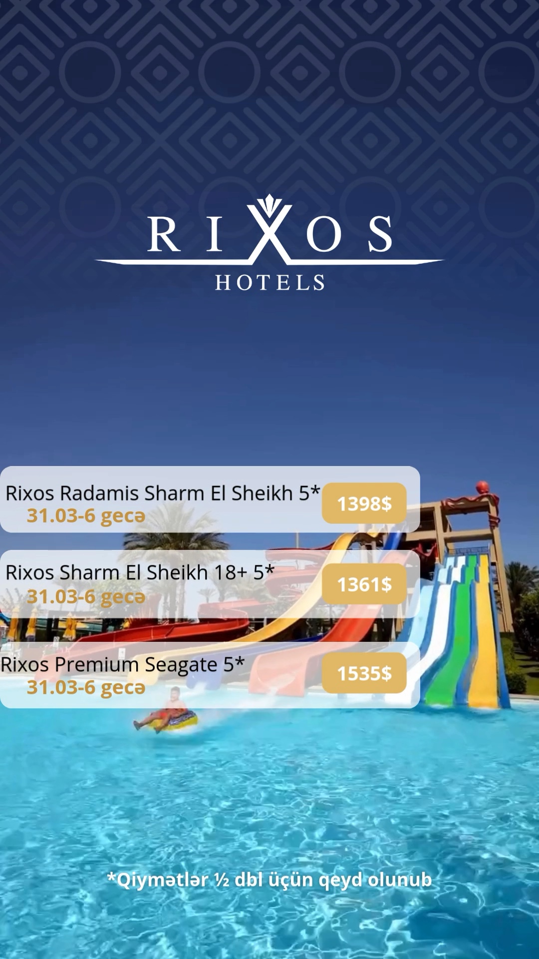 ✨🌴 RIXOS HOTELS – ŞARM ƏL-ŞEYX 🌴✨
