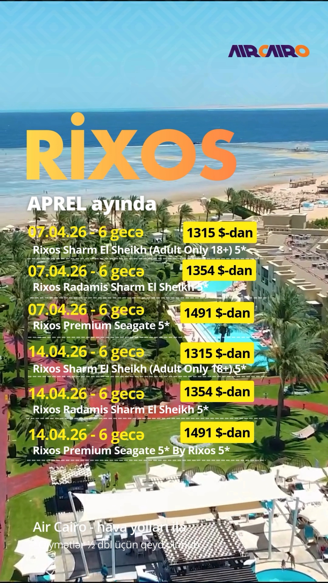 RIXOS – APREL AYINDA ŞARM ƏL-ŞEYX