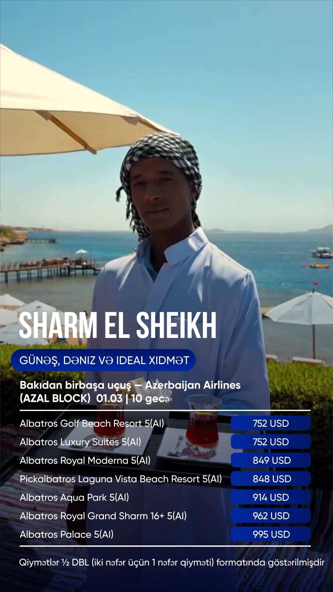 Günəş, dəniz və ideal xidmət — Sharm el‑Sheikh ☀️🌊