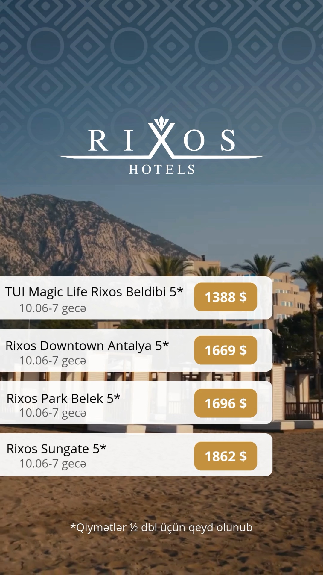 RIXOS HOTELS | ANTALYA 5★