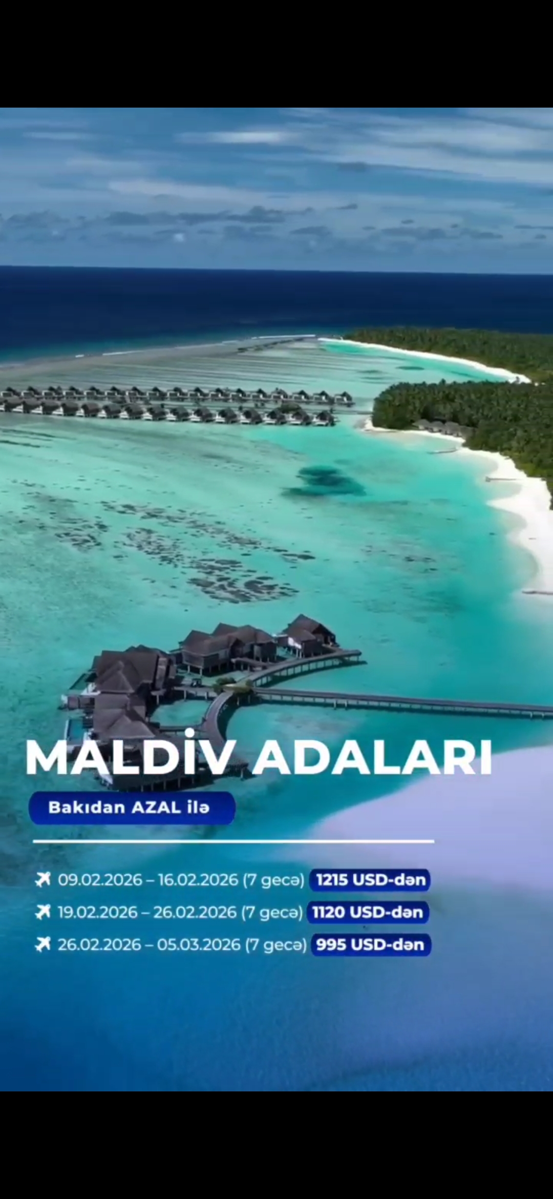 ❗️ Fevralda Maldivlər idealdır