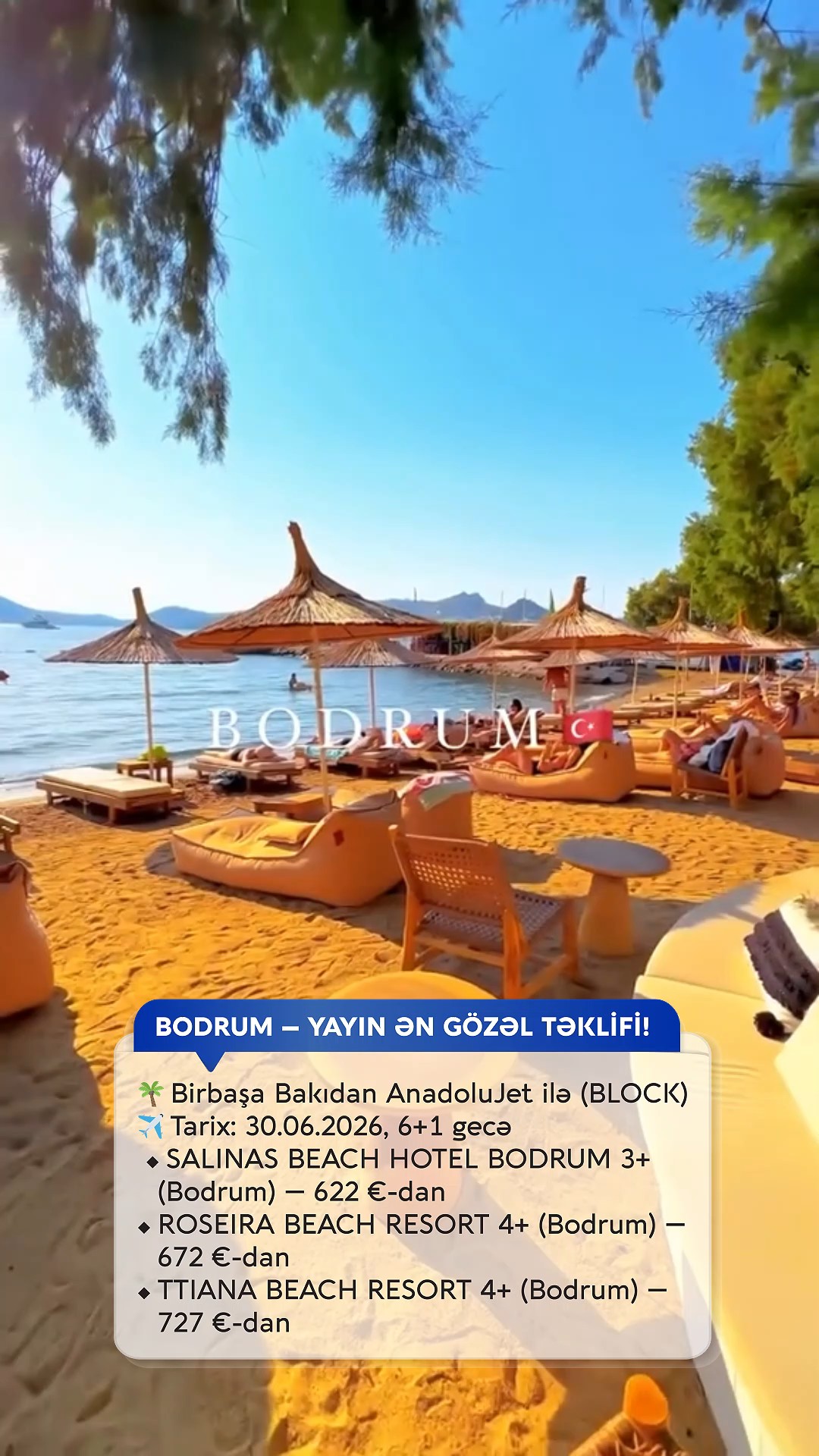🔥 BODRUM – YAYIN ƏN GÖZƏL TƏKLİFİ! 🇹🇷☀️