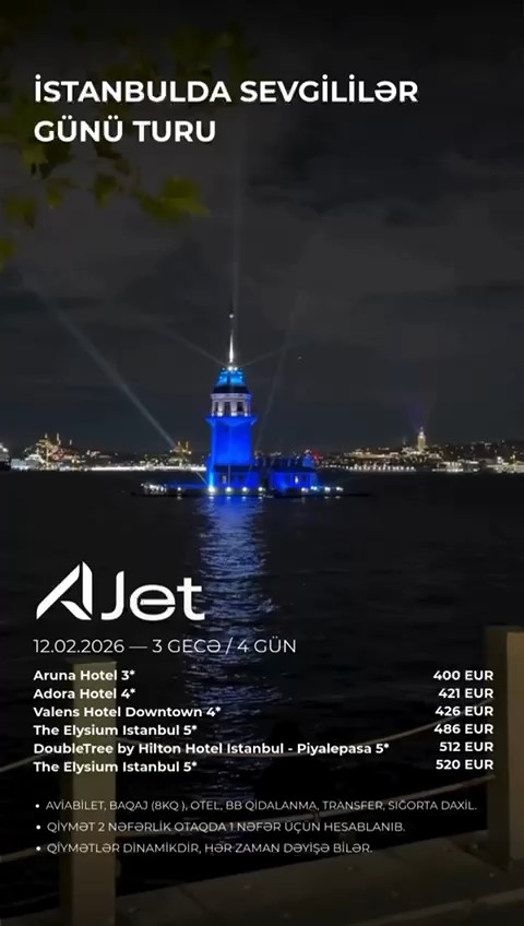 İSTANBULDA SEVGİLİLƏR GÜNÜ TURU