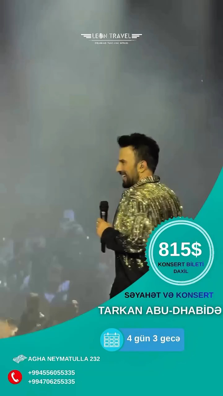 Tarkan Əbu Dabidə: Xüsusi Konsert Gecəsi