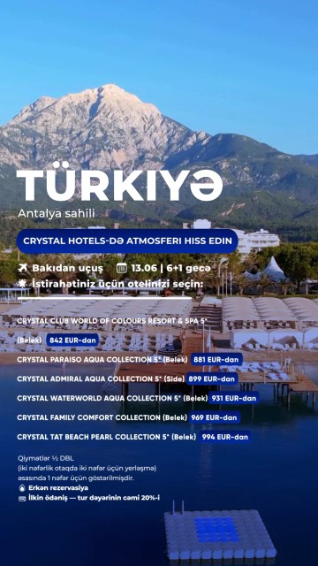 Türkiyə. Antalya sahili