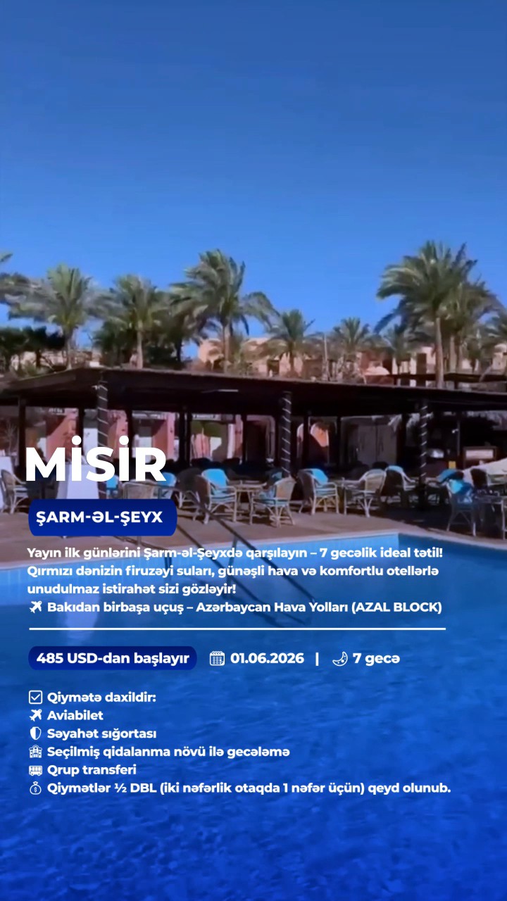 🌴 Şarm-əl-Şeyx – MİSİR 🇪🇬☀️