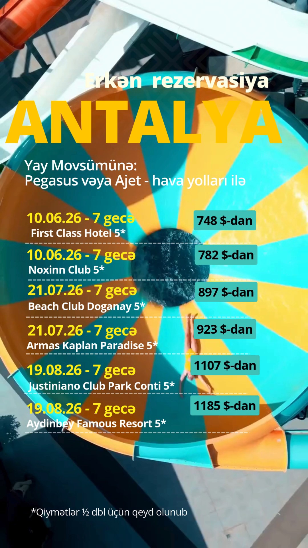 🌞✈️ ANTALYA – ERKƏN REZERVASİYA ✈️🌞