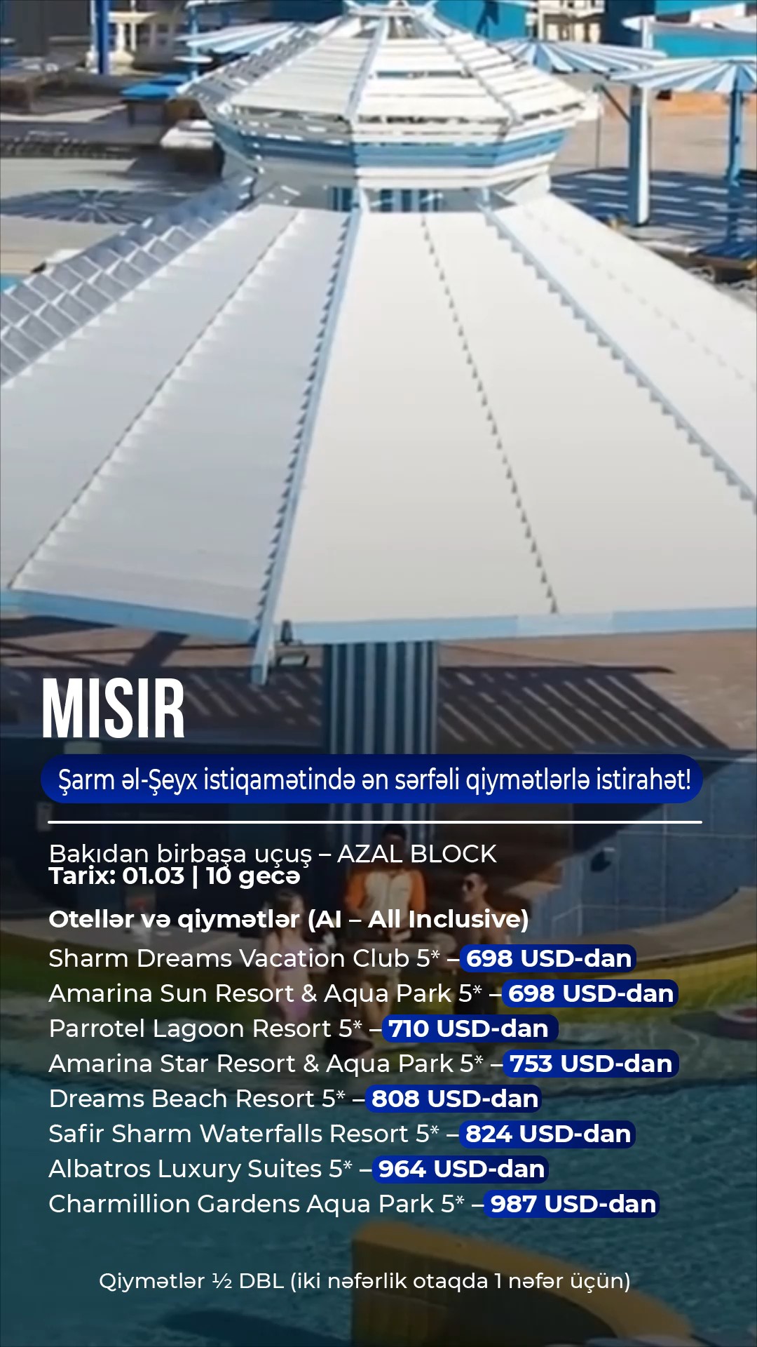🔥 Şarm əl-Şeyx istiqamətində ən sərfəli qiymətlərlə istirahət! 🌊✈️