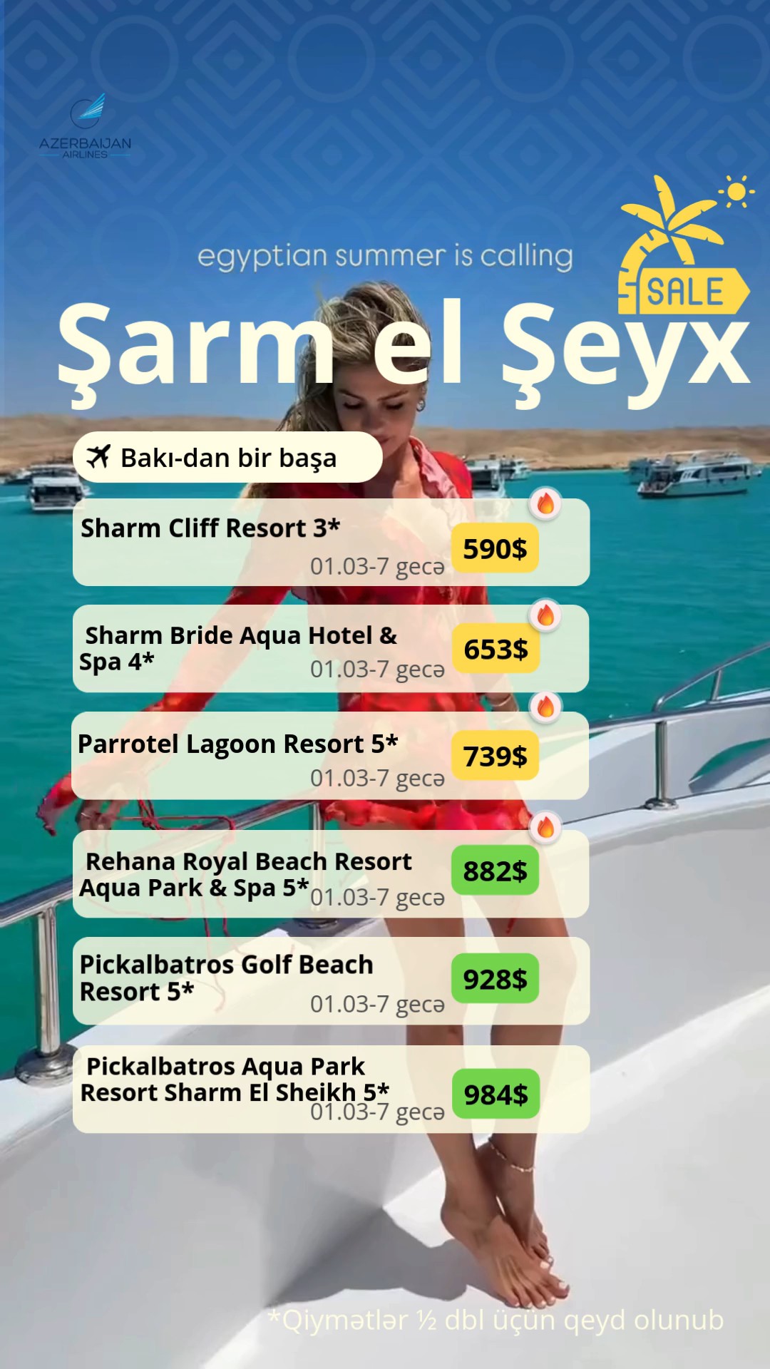 🌊 Şarm əl-Şeyx səni çağırır! ☀️