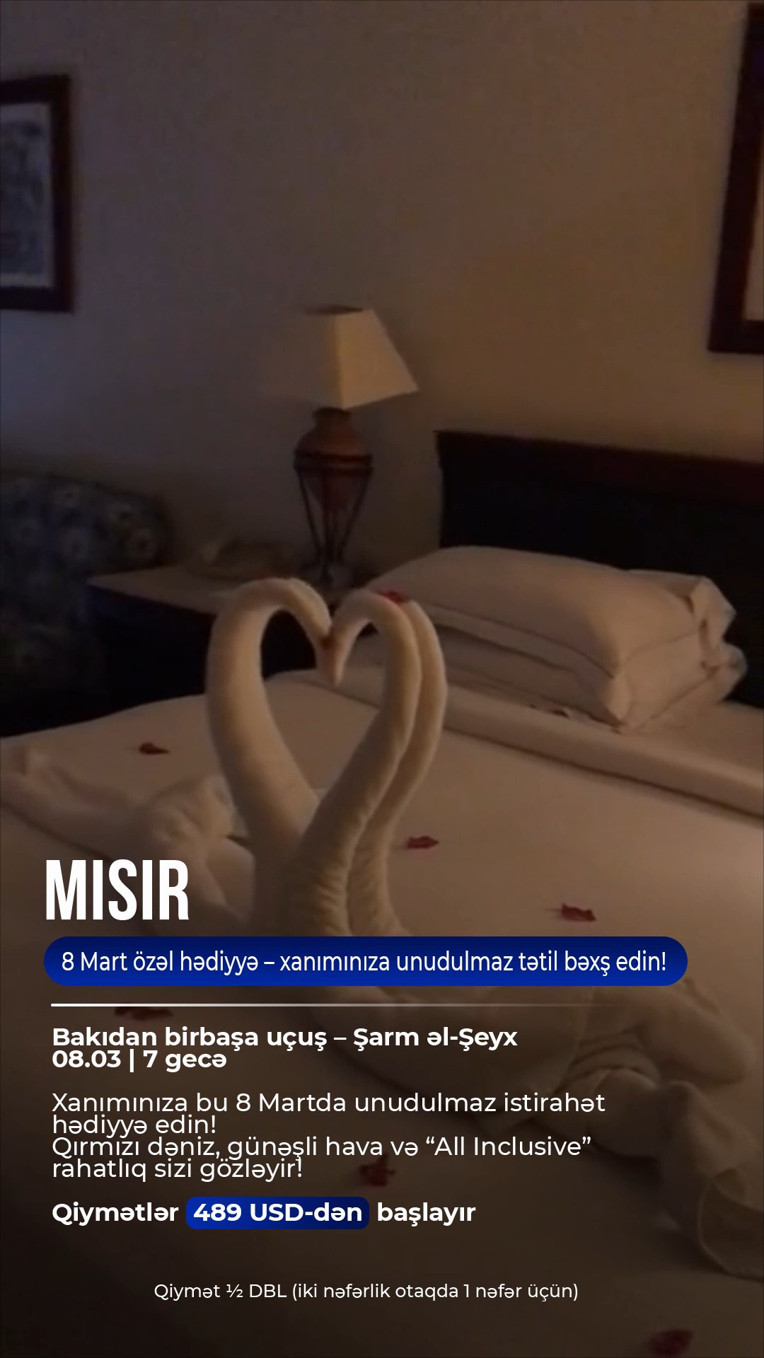 🌷 8 Mart özəl hədiyyə – xanımınıza unudulmaz tətil bəxş edin! 💝