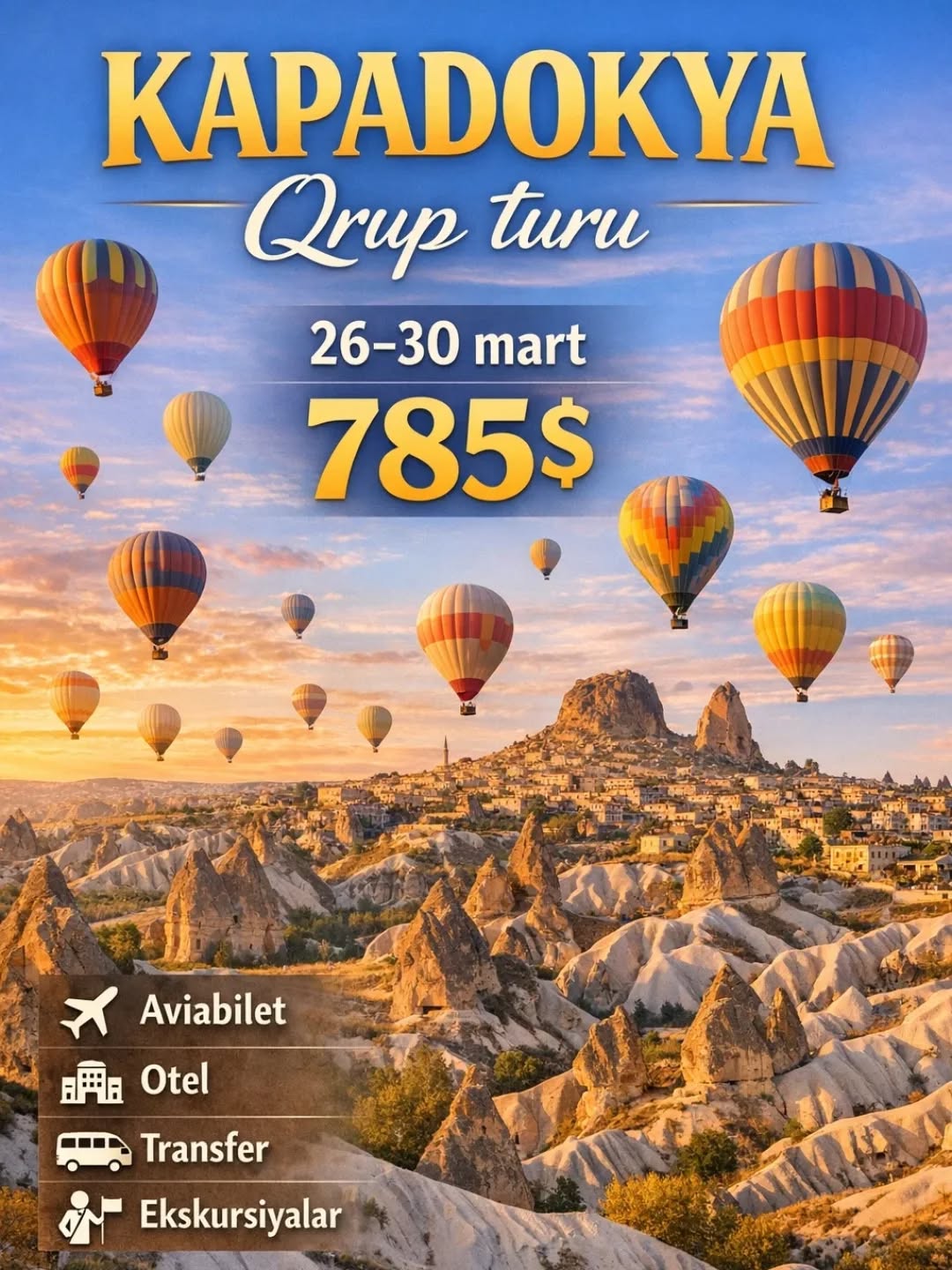 🌸 NOVRUZA ÖZƏL KAPADOKYA QRUP TURU 🇹🇷