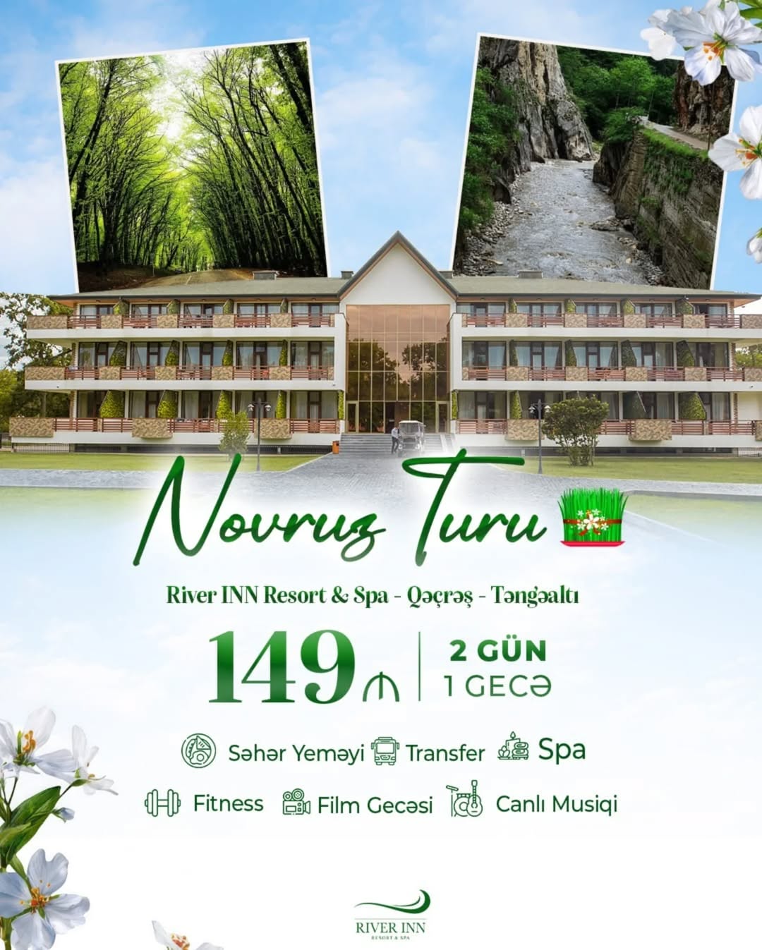 River Inn Resort Spa otelində gecələməklə & QUBA TƏNGƏALTI TURU😍