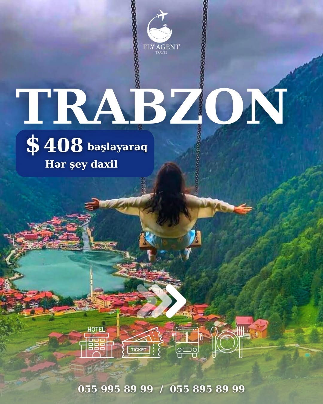 Trabzona yayda 2 nəfərlik seyahet 💙