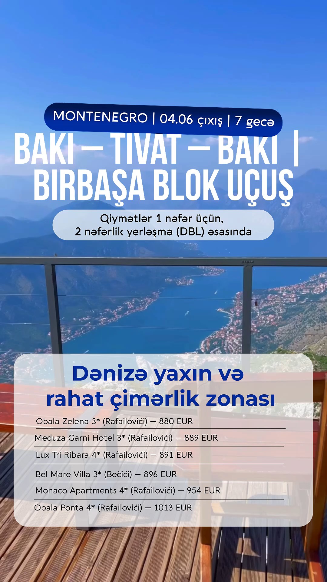 🇲🇪 MONTENEGRO | 04.06 çıxış | 7 gecə