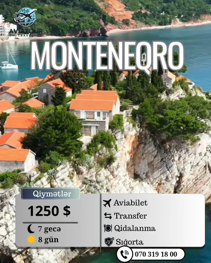 ✨ Monteneqroya lüks səyahət təklifi! 🇲🇪