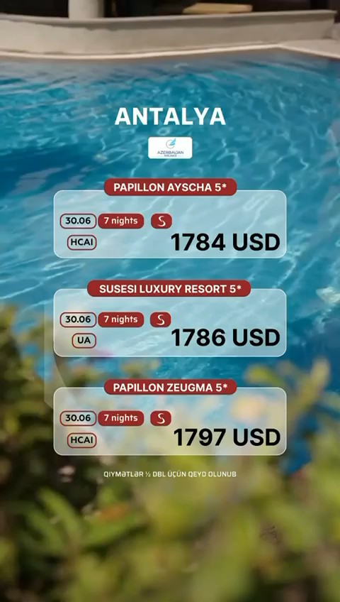 Select otellərinin komfortu sizi gözləyir!