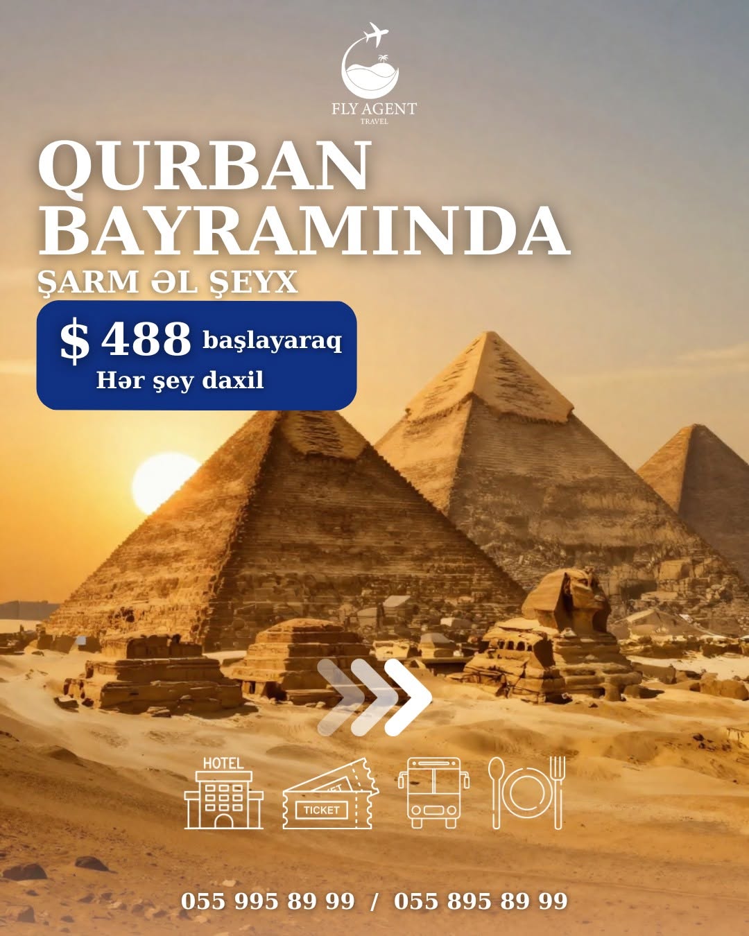 Qurban bayramında Şarm əl şeyxdə dəniz və günəşin dadını çıxarın 💙 30% ilkin ödənişlə indi bron edin və səyahətə qədər faizsiz, hissə-hissə ödəyin 🌊