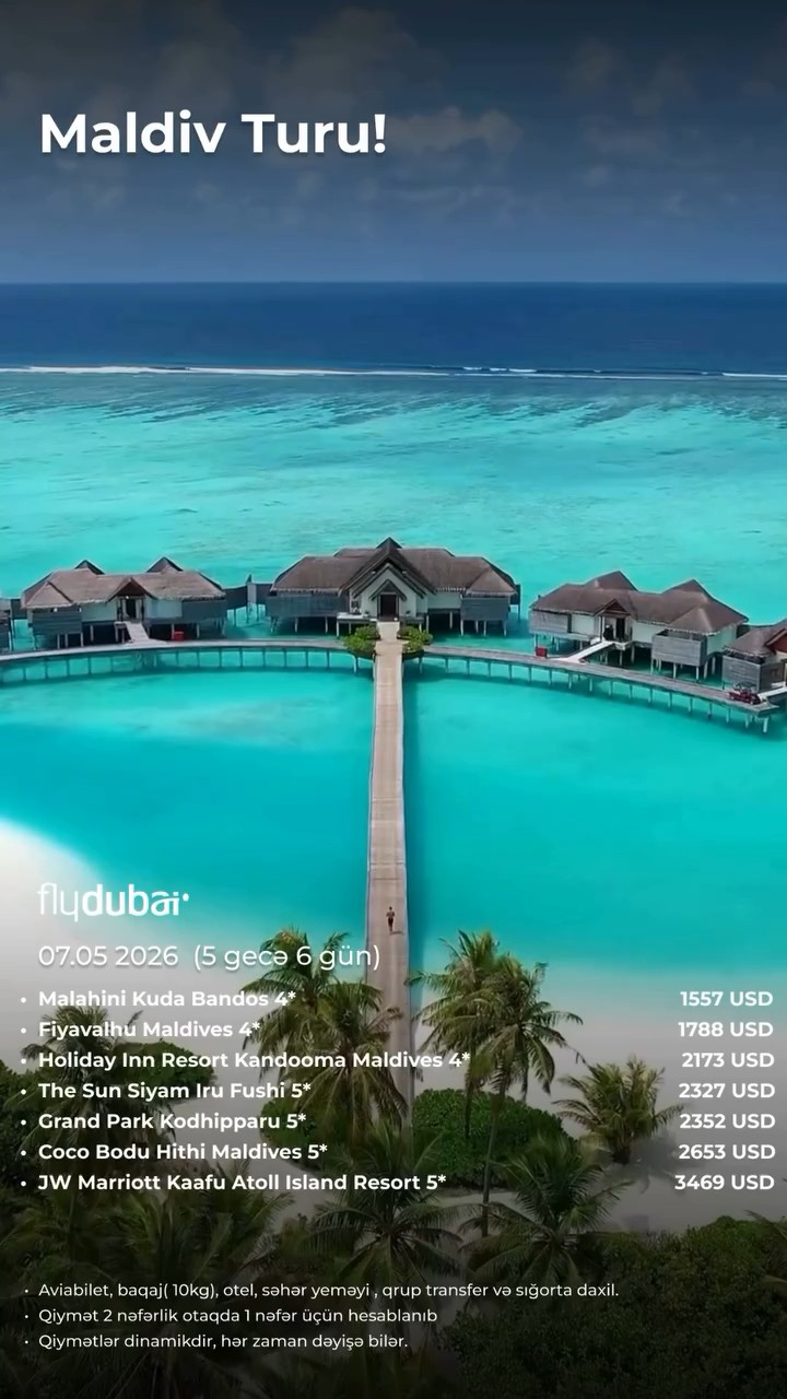 🌴 Maldiv Turu!