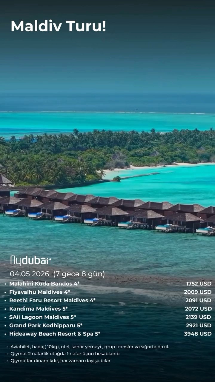 🌴 Maldiv Turu!