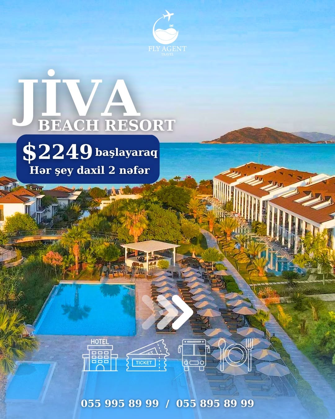 JIVA BEACH RESORT 5* (Fethiye)  Təbiət və Dənizin Qovuşduğu Ünvan 🌊 30% ilkin ödənişlə indi bron edin və səyahətə 20 gün qalmışa qədər faizsiz, hissə-hissə ödəyin 🌴