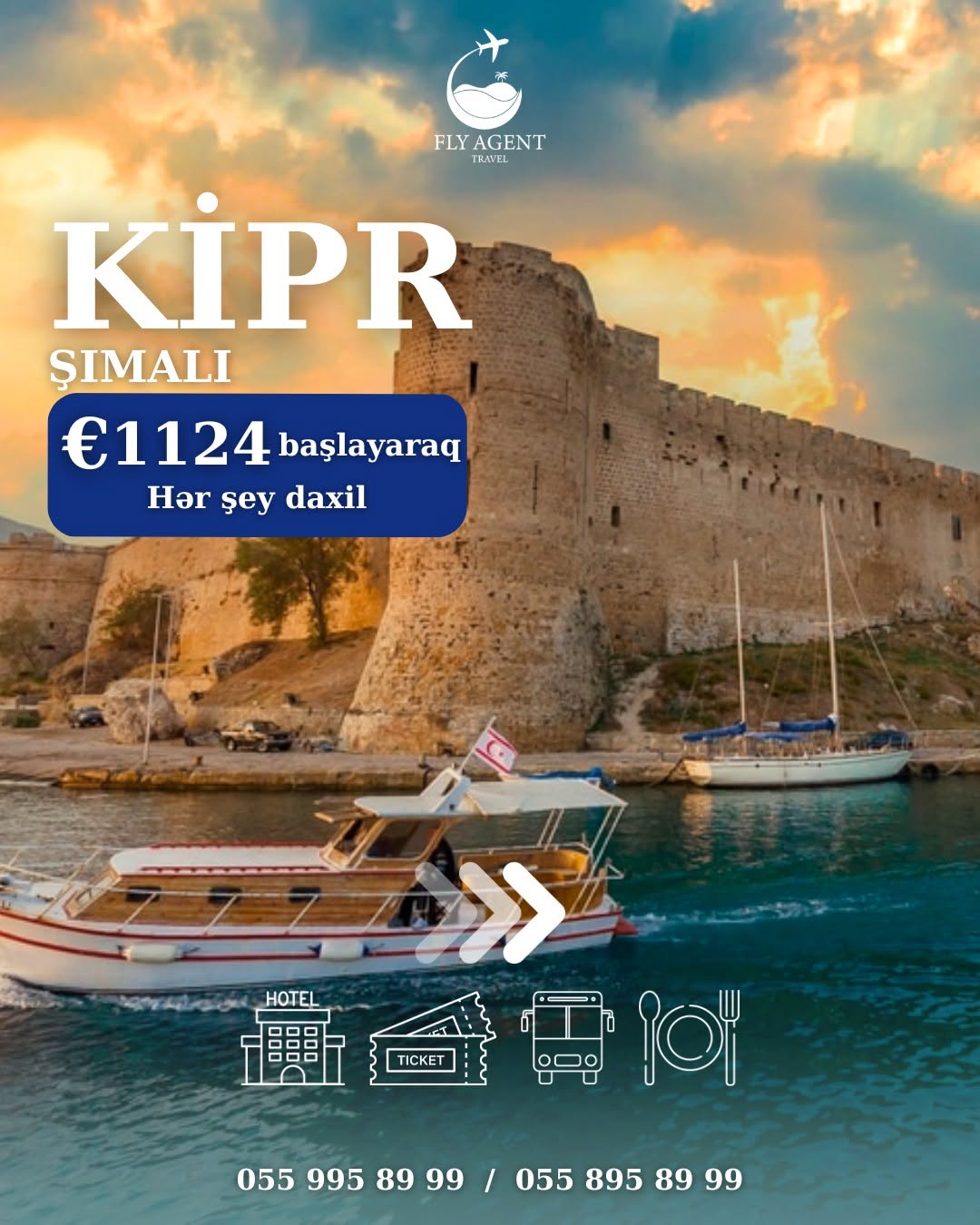 Şimali Kiprə vizasız, hər şey daxil seyahet 💙