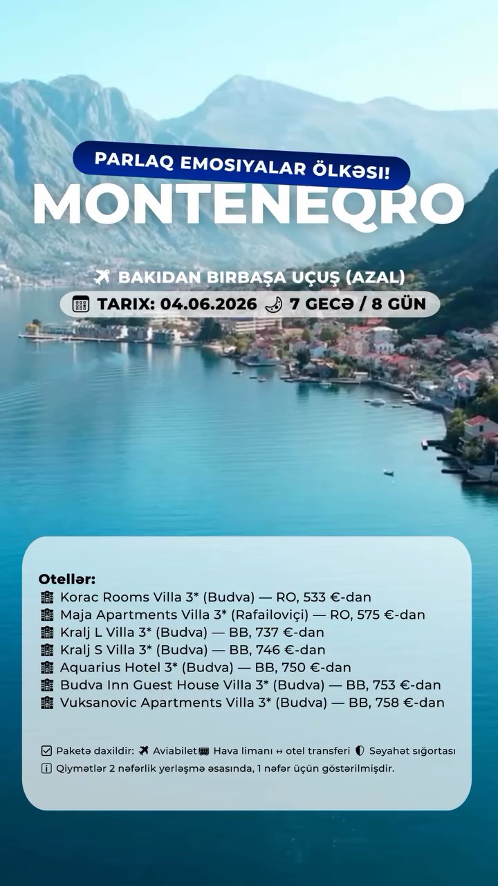 Monteneqro parlaq emosiyalar ölkəsi!