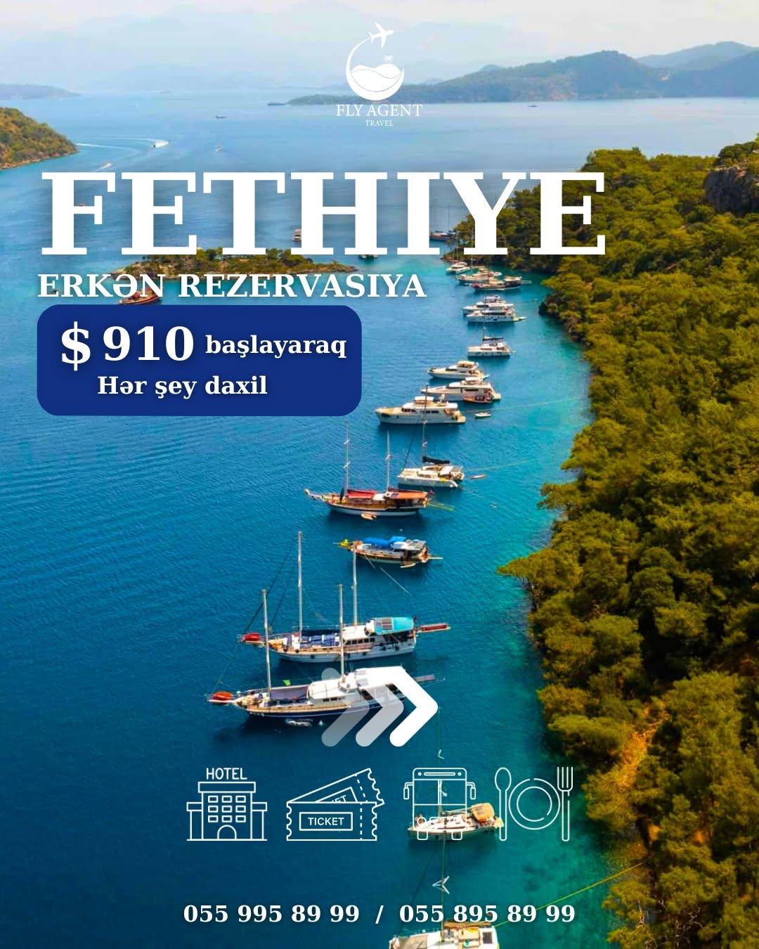 Fethiye Erkən rezervasiyaları davam edir ✈️ 30% ilkin ödənişlə indi bron edin və səyahətə 20 gün qalmışa qədər faizsiz, hissə-hissə ödəyin 💙