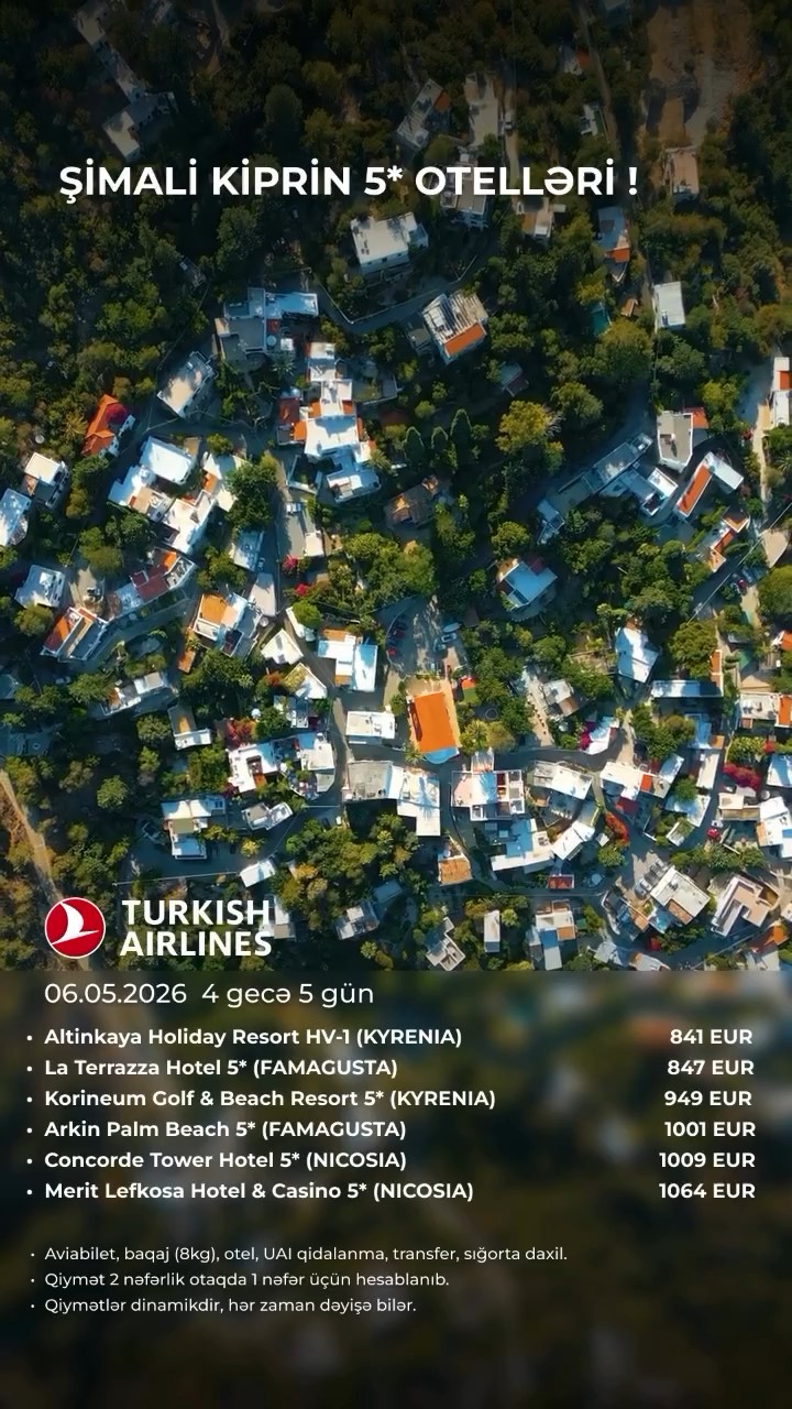 ŞİMALİ KİPRİN 5* OTELLƏRİ !