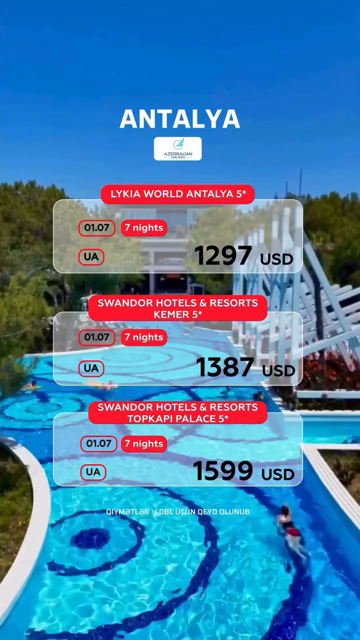 Antalyada sizi gözləyir ☀️
