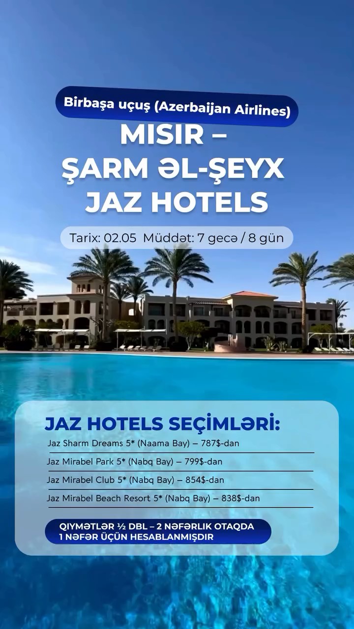 🔥 MISIR – ŞARM ƏL-ŞEYX | JAZ HOTELS 🔥