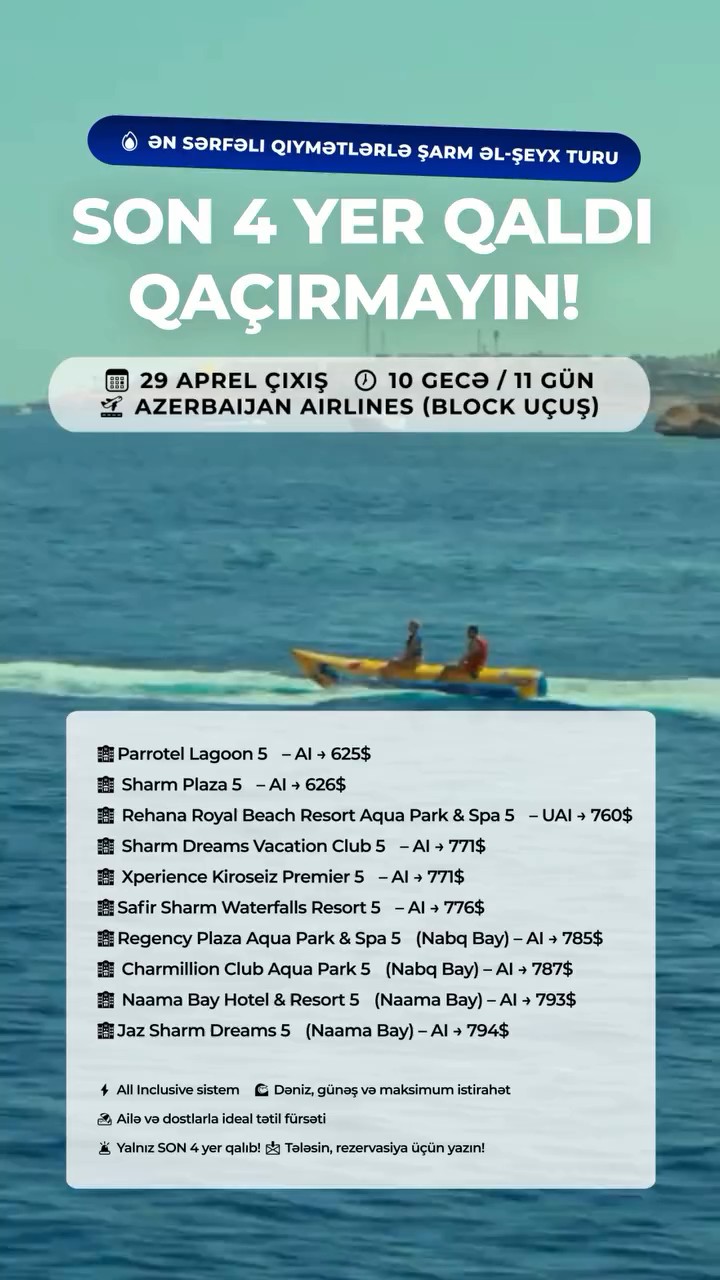 🌴❗SON 4 YER QALDI QAÇIRMAYIN! ❗🌴