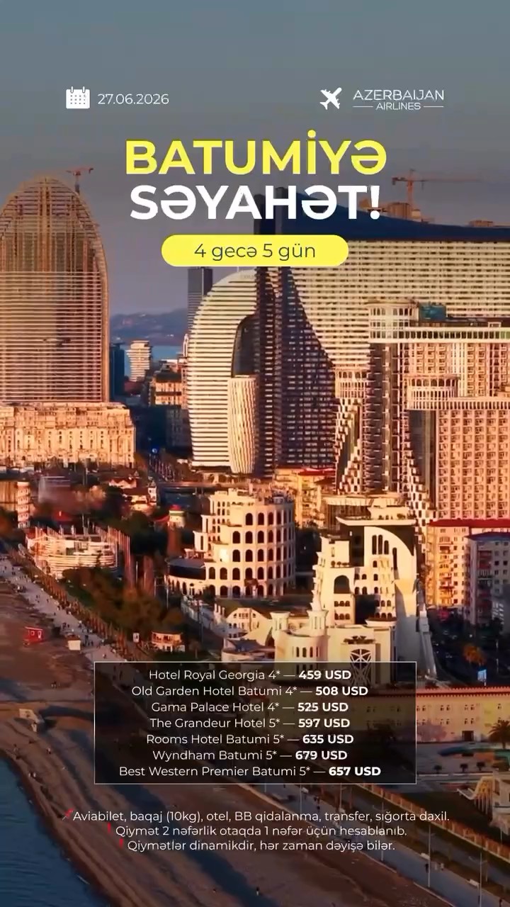 Batumiyə səyahət! ✈️ Azərbaycan Hava Yolları ilə
