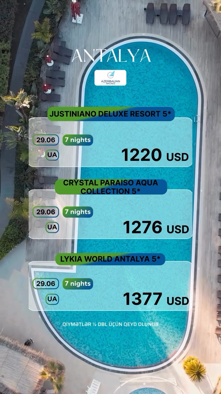 Antalyada yay daha gözəldir 🏖️