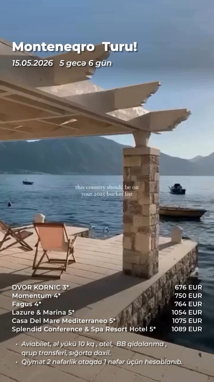 ⛱️ Monteneqro Turu!