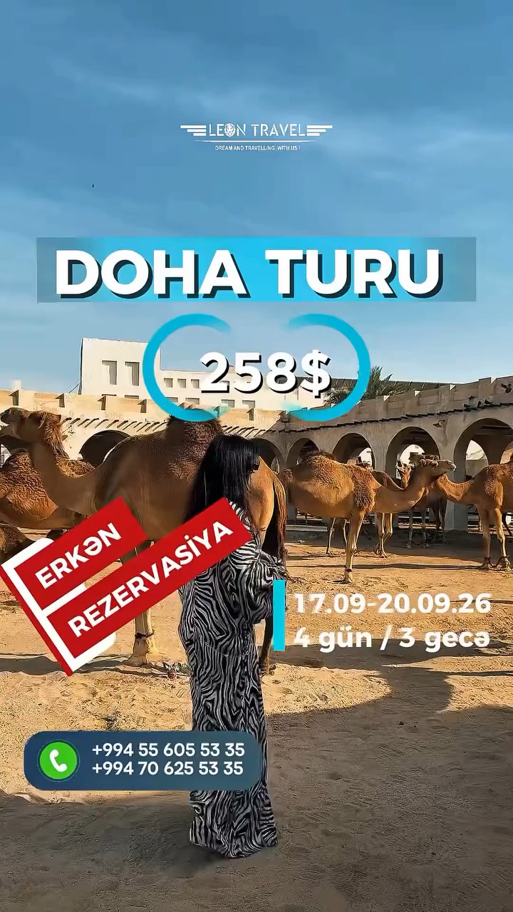 ✈️Doha-ya Erkən Rezervasiya başladı ✈️