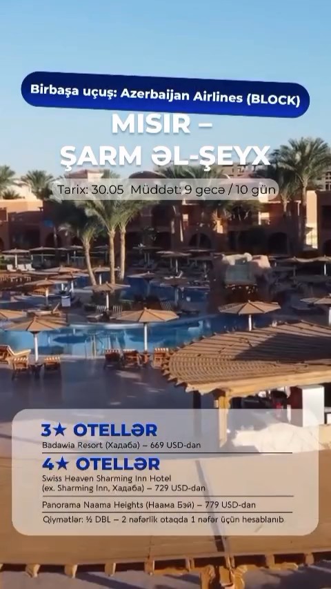🌴 *MİSİR – ŞARM ƏL-ŞEYX* ☀️