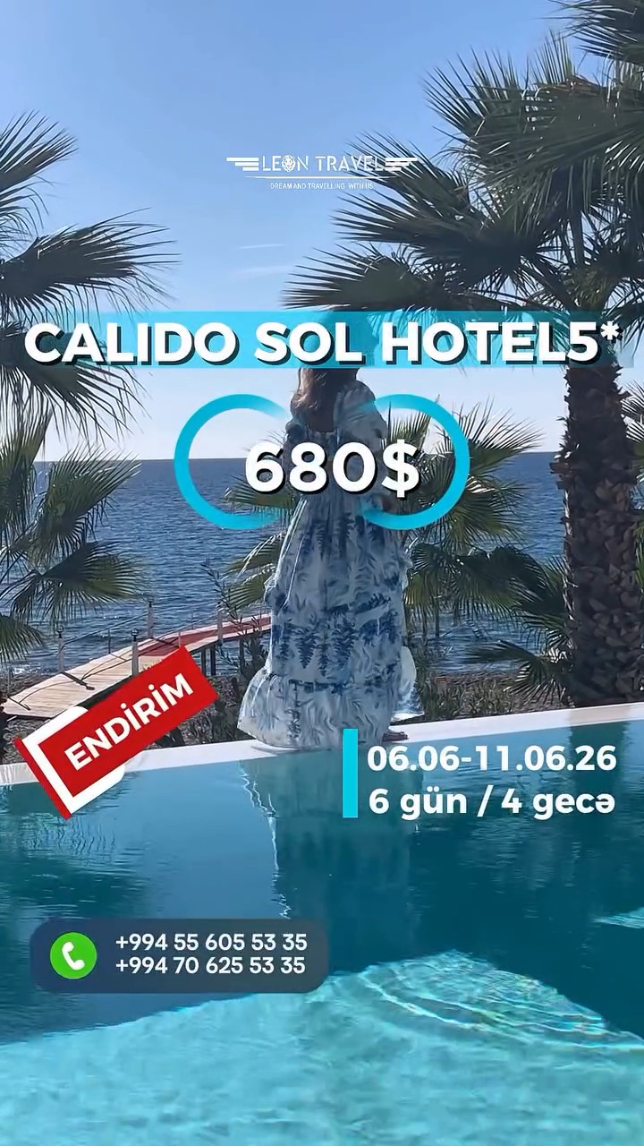 🌴CALIDO SOL HOTEL 5* -680 USD