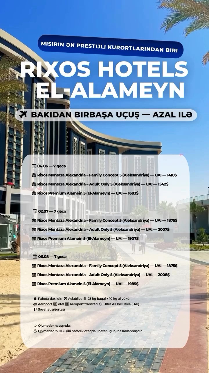 RIXOS HOTELS – EL-ALAMEYN