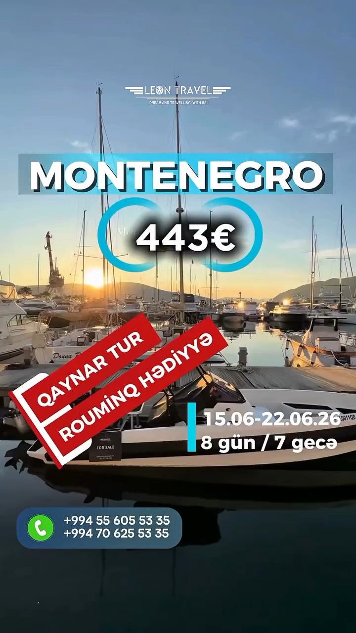 🌴MONTENEGRO 🌴QAYNAR TUR ✈️