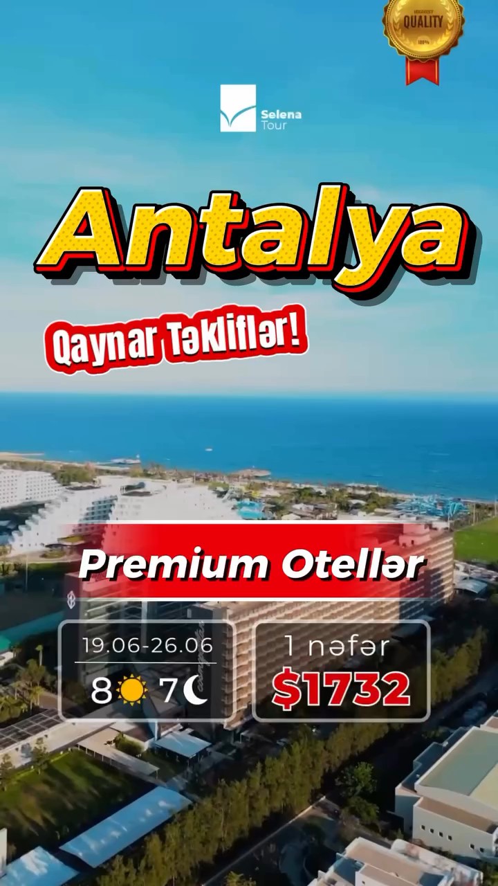 ANTALYA – PREMIUM TƏKLİF! 🇹🇷