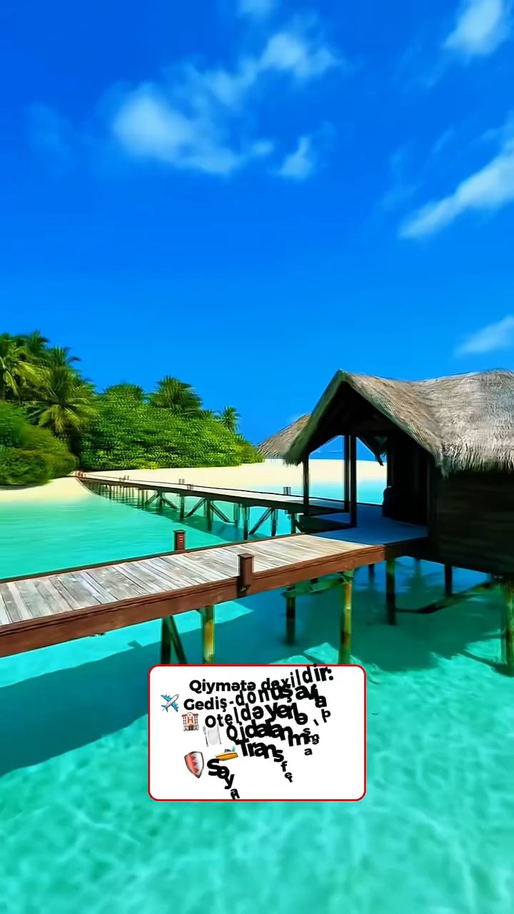 🌴✨ Xəyal etdiyiniz Maldiv tətilinə hazır olun! ✈️🏝️