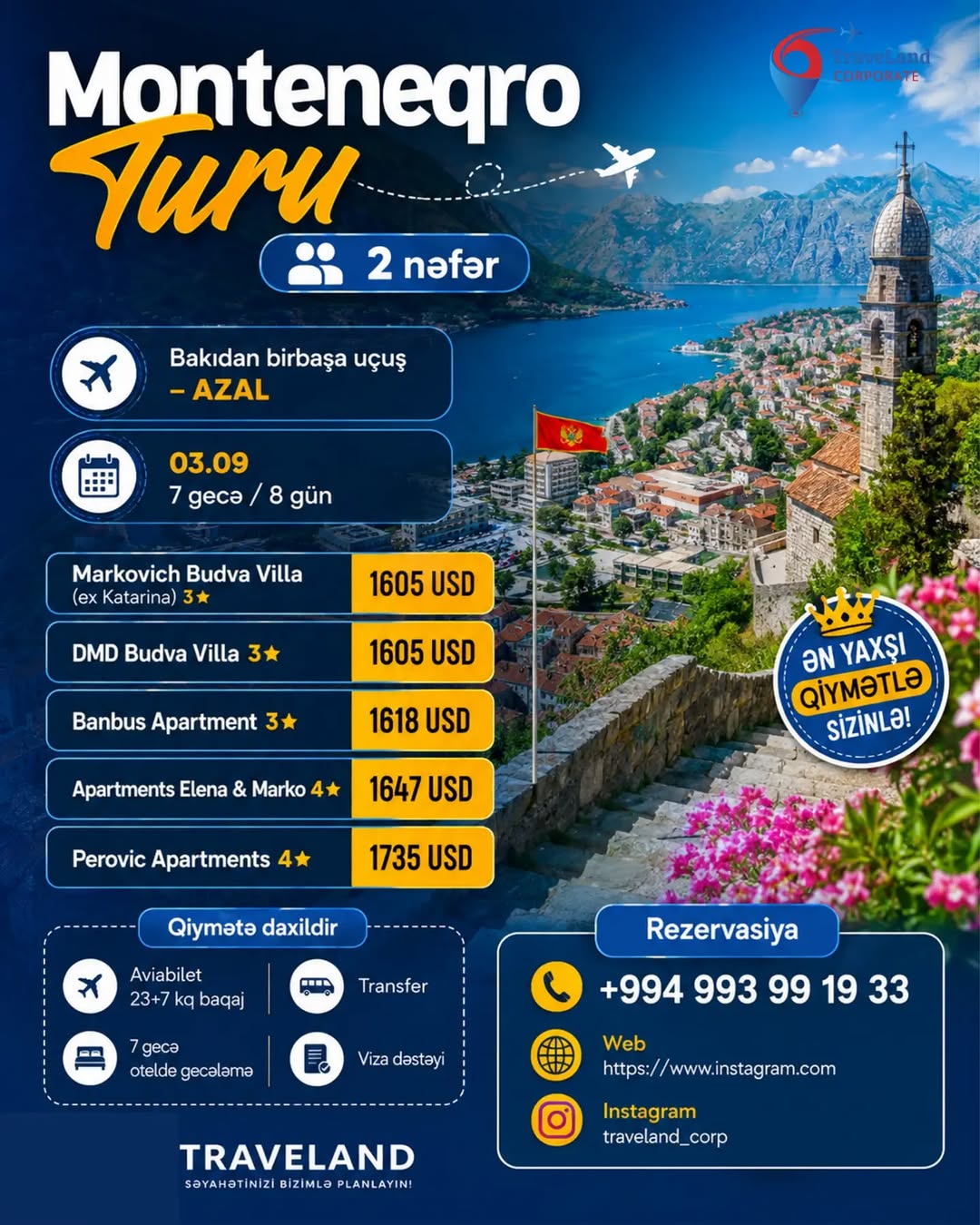🇲🇪 Monteneqro Səni Gözləyir! ✈️