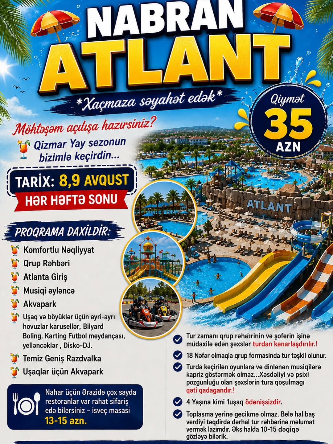 Nabran Atlant turu • 8-9 Avqust