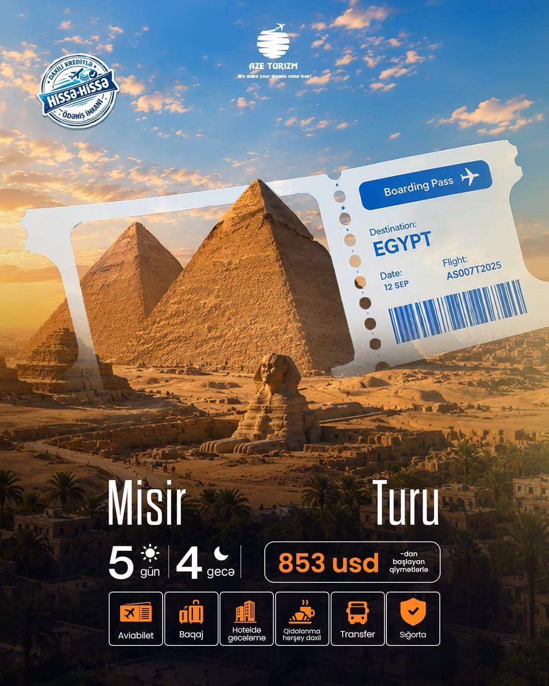 Şarm əl-Şeyx turu • 12.09.2026 – 16.09.2026