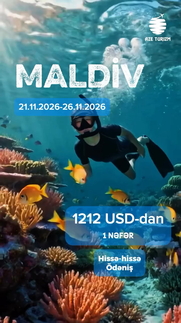 Maldivlərdə xəyal kimi bir tətilə hazırsınız?