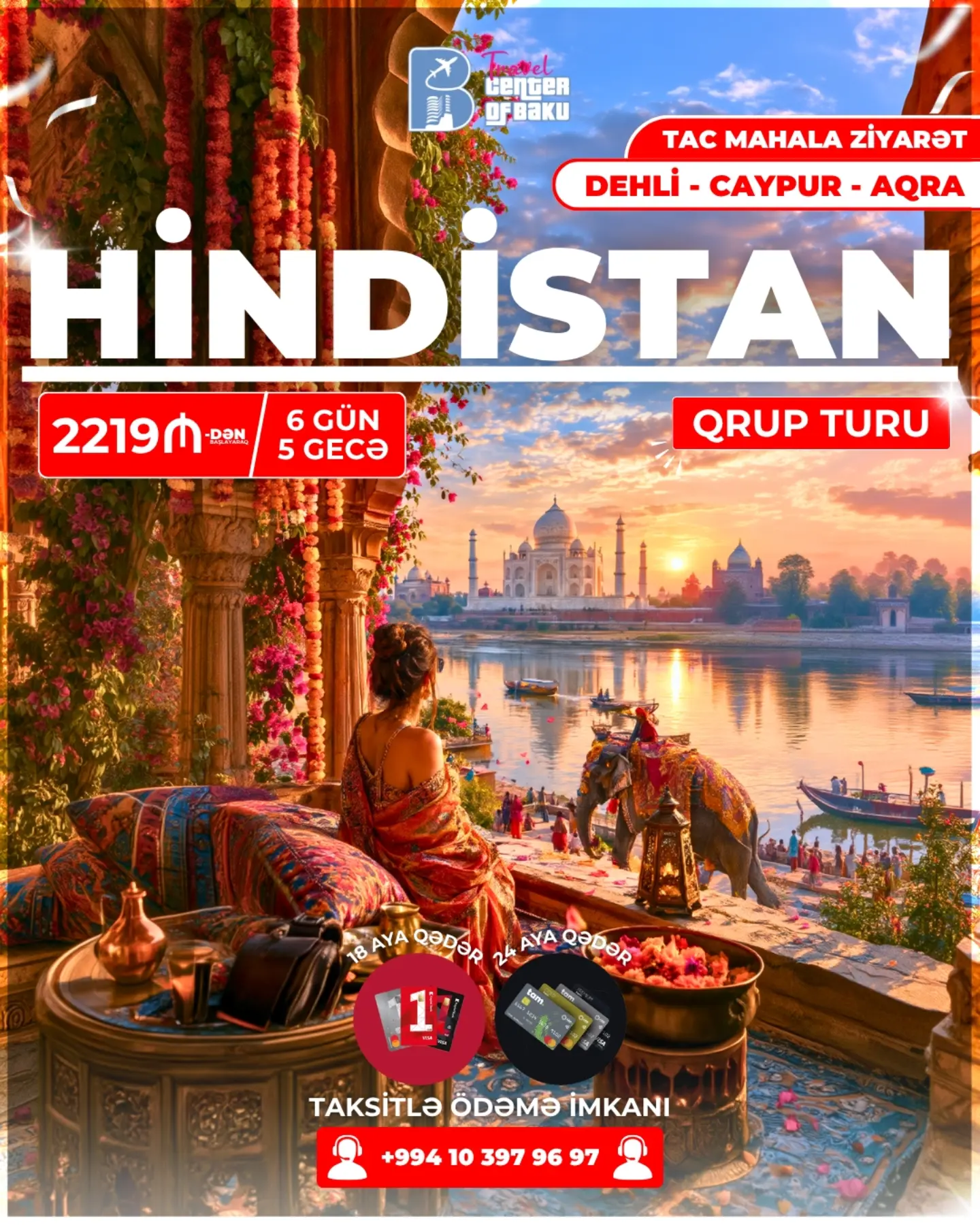 🇮🇳 Hindistana ekskursiya turu - 2219 Azn-dən (5 gecə 6 gün)