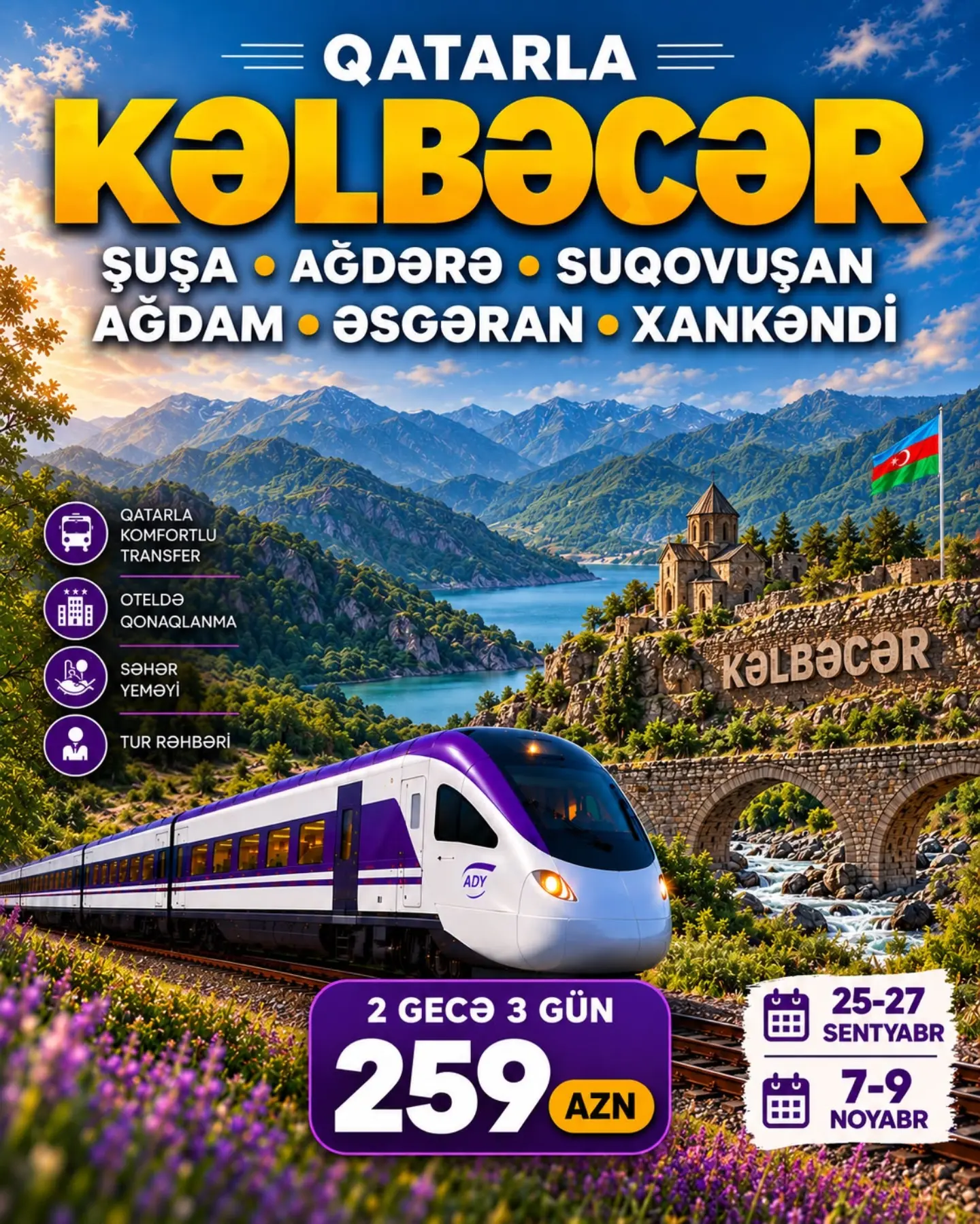 ❤️QARABAĞ KƏLBƏCƏR QATAR TURU❤️