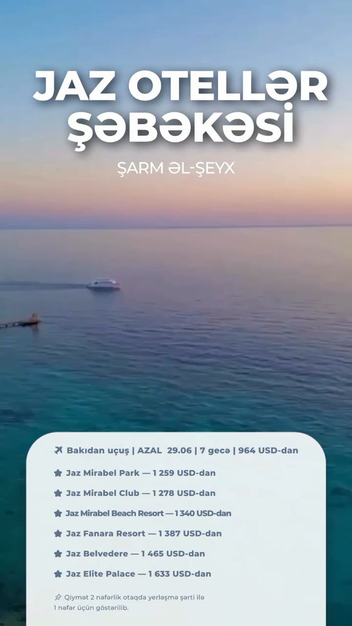 JAZ OTELLƏR ŞƏBƏKƏSİ | ŞARM ƏL-ŞEYX