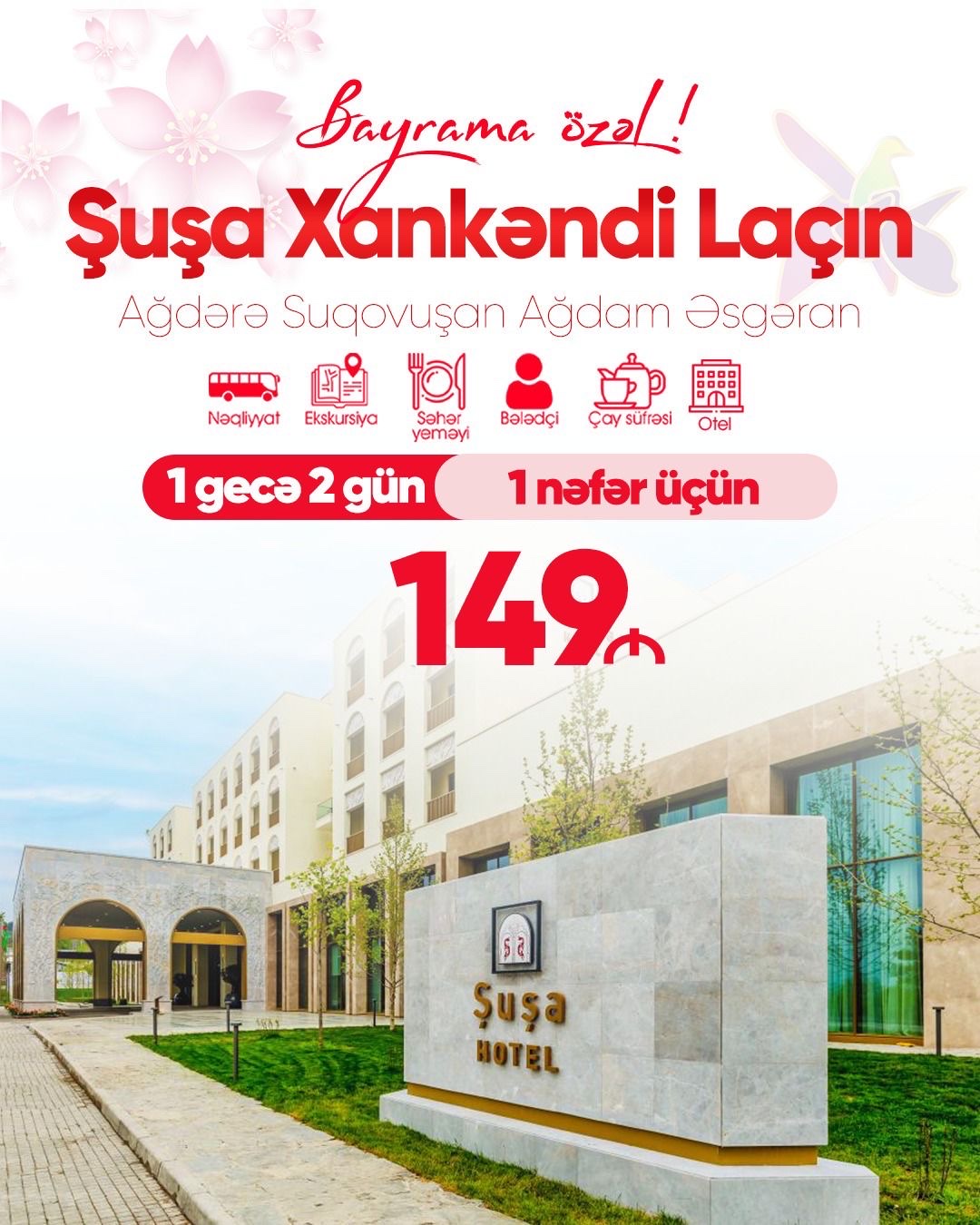📍Şuşa - Xankəndi - Laçın - Ağdərə - Suqovuşan - Ağdam - Xocalı - Əsgəran turu❗️